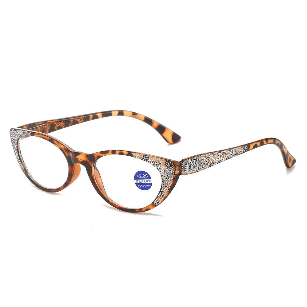Diamond anti-blue light presbyopia glasses