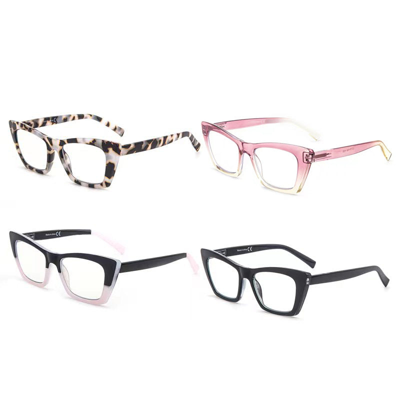 Cat-eye anti-blue light reading glasses