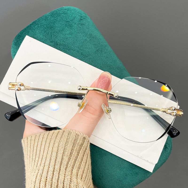 Polygon anti-blue light reading glasses