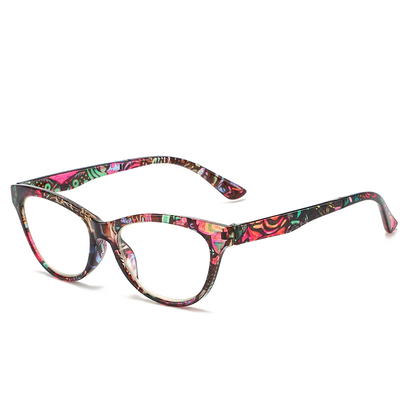 Pattern printed hd anti-blue light reading glasses