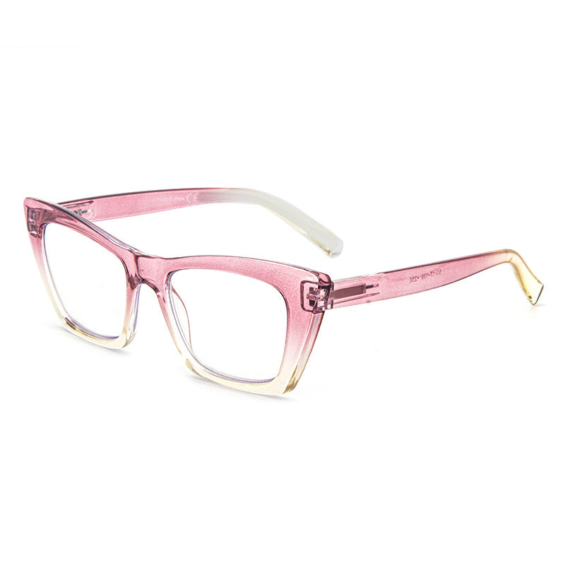 Cat-eye anti-blue light reading glasses