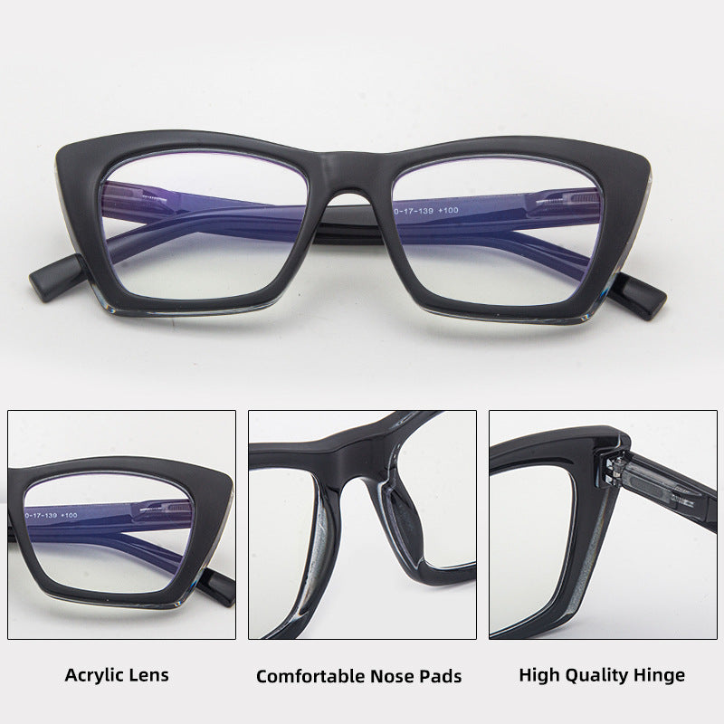 Cat-eye anti-blue light reading glasses