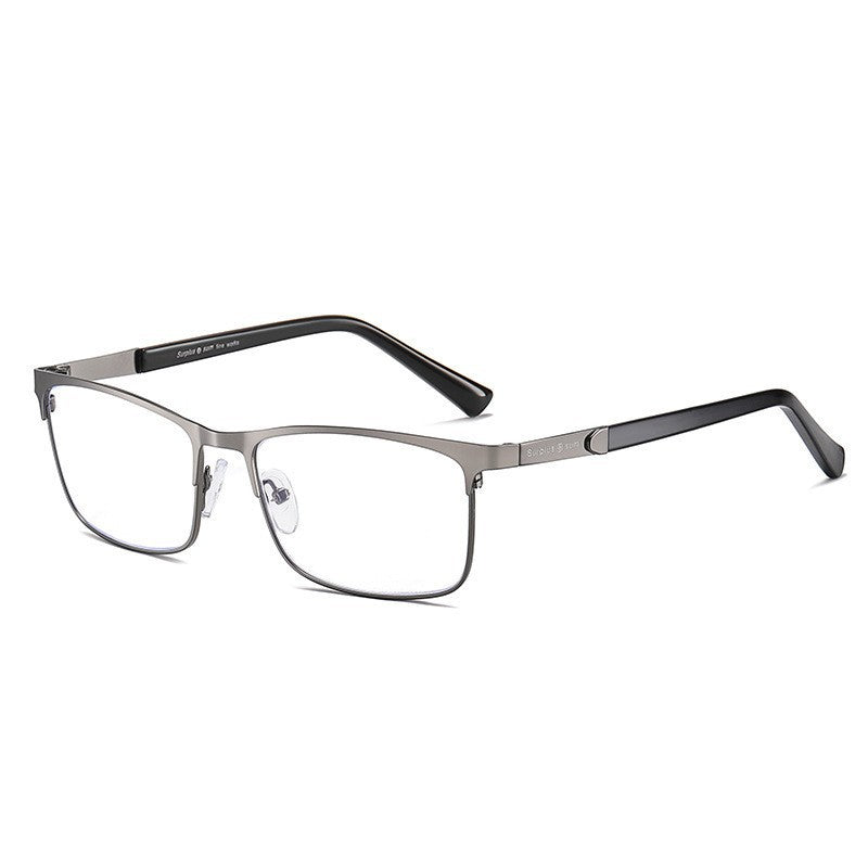 Half-frame square anti-blue light reading glasses