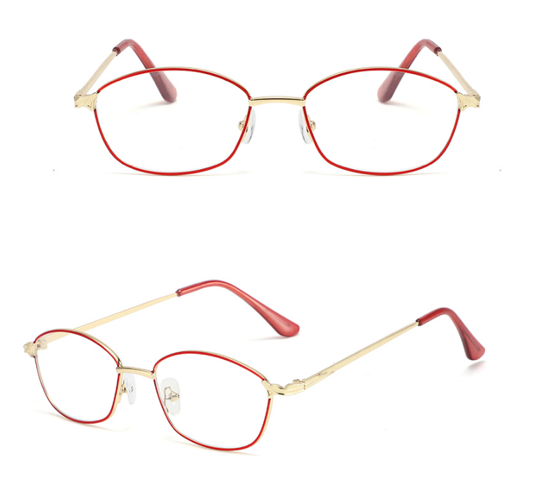 Anti-blue light metal presbyopia glasses