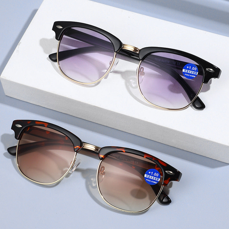 Progressive dual-light reading glasses