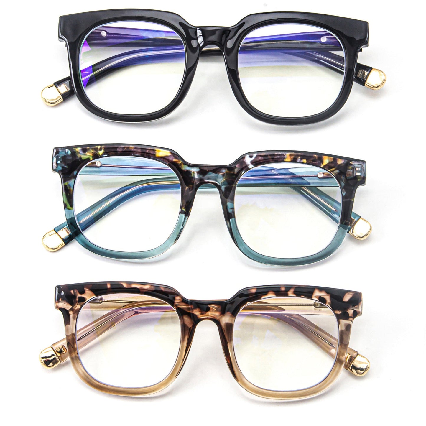 Simple square anti-blue light reading glasses