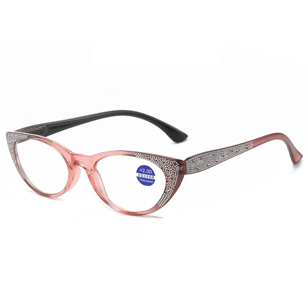 Diamond anti-blue light presbyopia glasses
