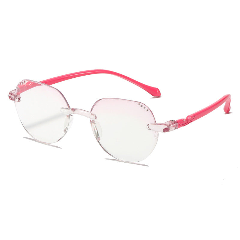 Lightweight frameless anti-blue light reading glasses