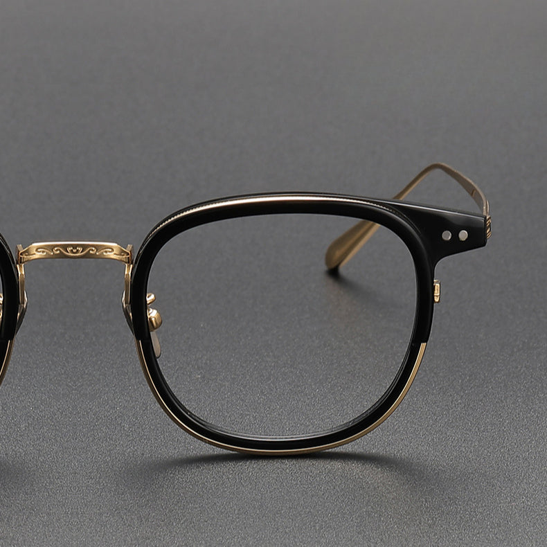 Elior Titanium Vintage Square Eyeglasses Frames