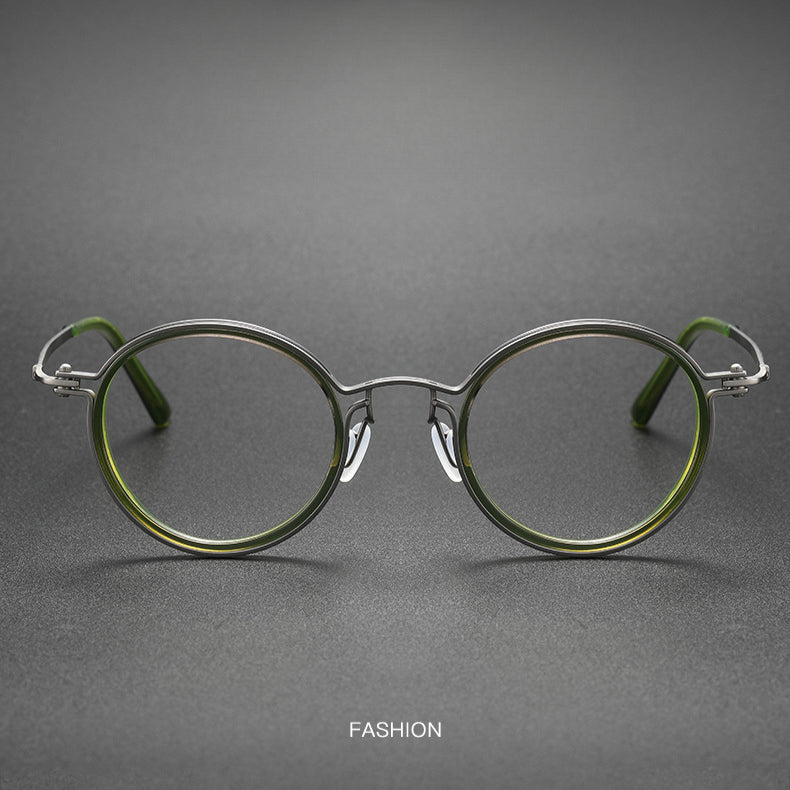 Titanium Vintage Round Eyeglasses Frames