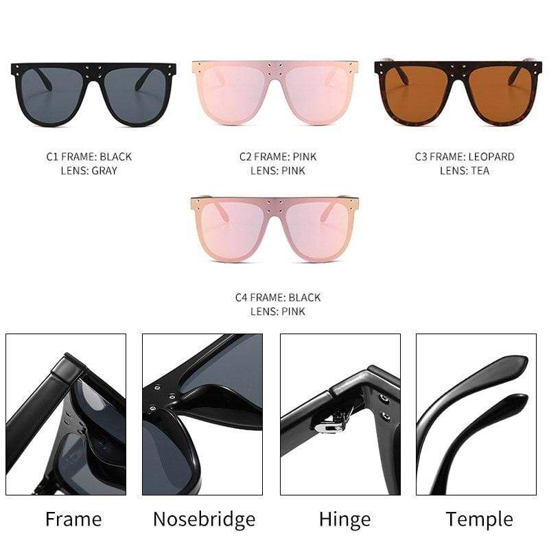 Fashion Unique Rivet Square Sunglasses