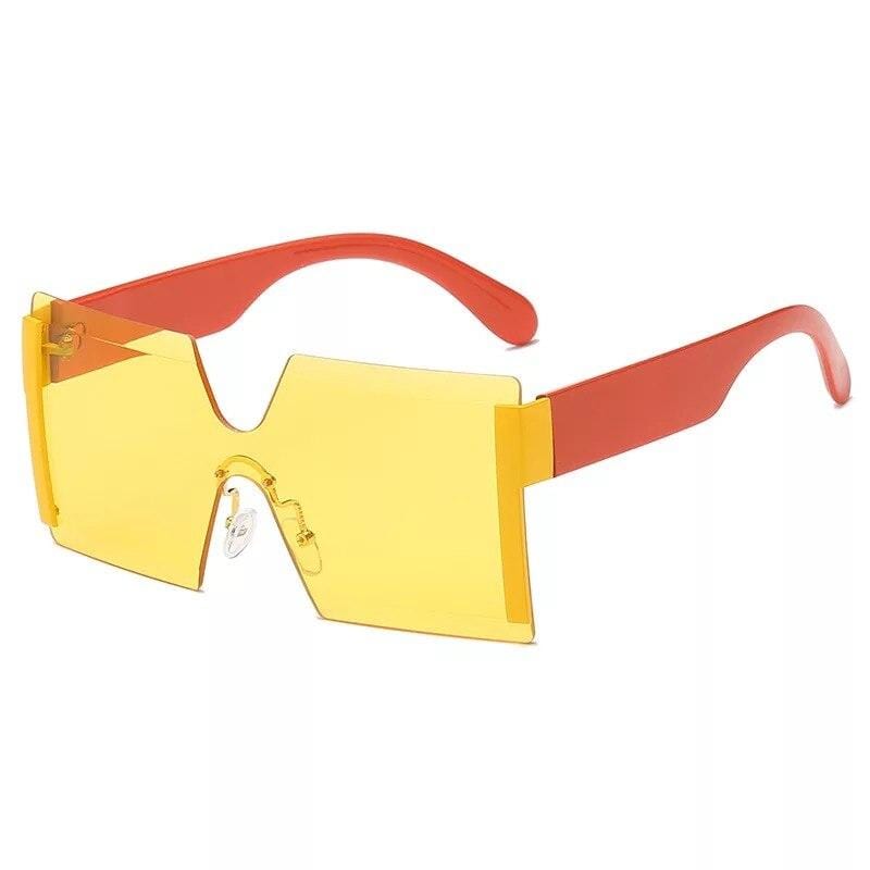 Rimless sunglasses oversized personalized glasses