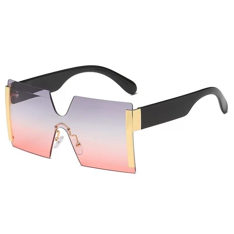 Rimless sunglasses oversized personalized glasses