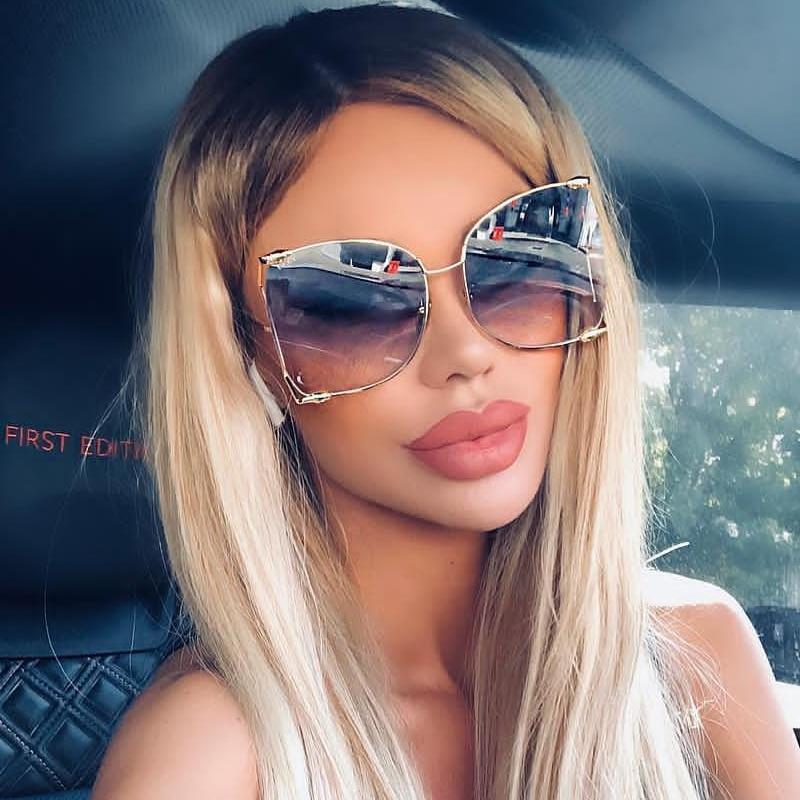 New Brand Pearls Half Round Sunglasses