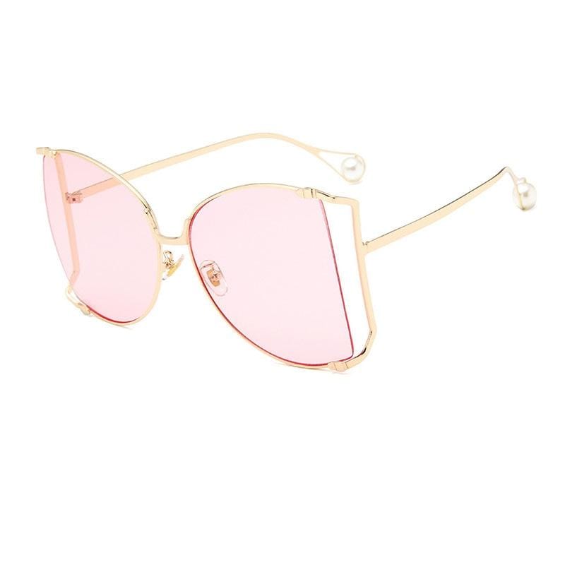 New Brand Pearls Half Round Sunglasses