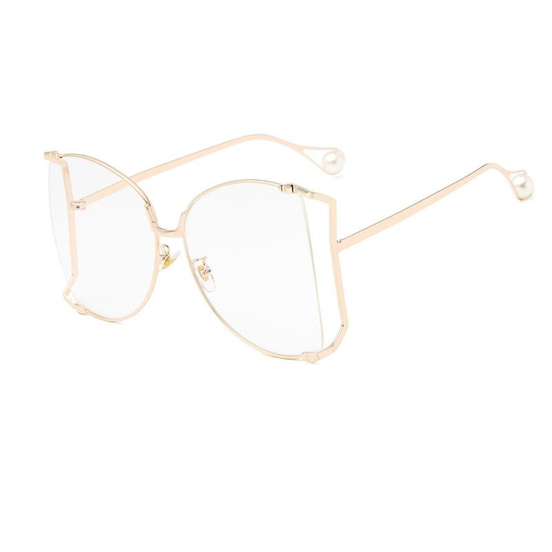 New Brand Pearls Half Round Sunglasses