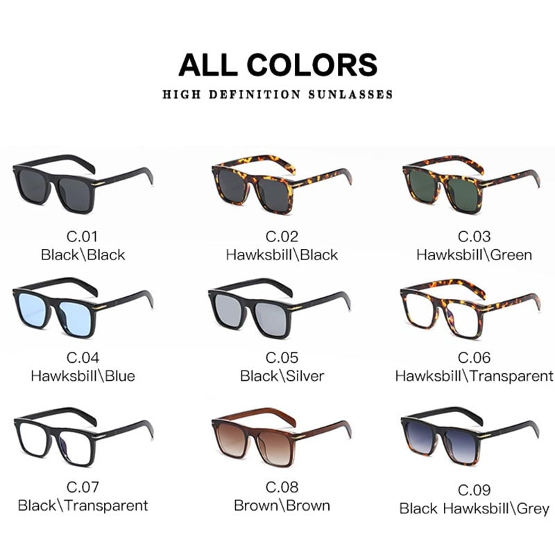 Fashion Rivet Retro Beckham Style Driver Eyewear
