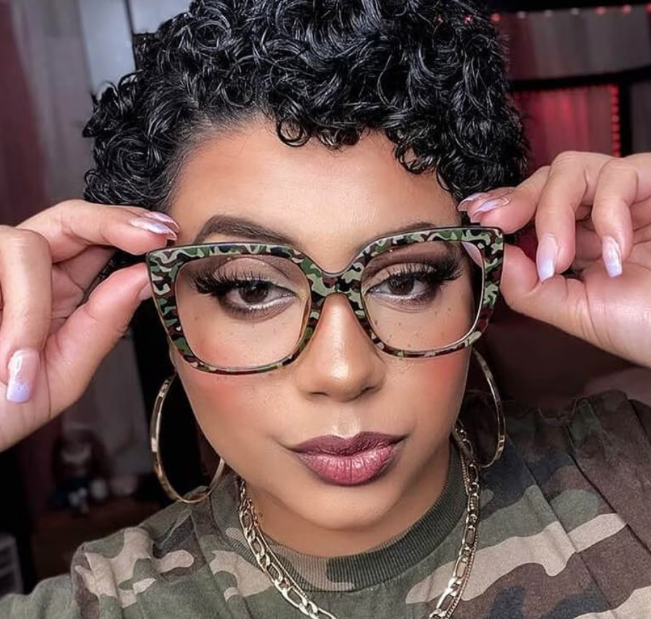 Square Mauve Eyeglasses