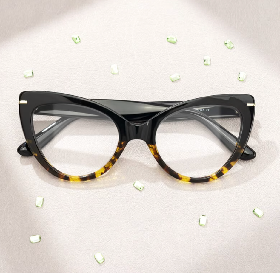 Cat Eye Crystal Clear Eyeglasses