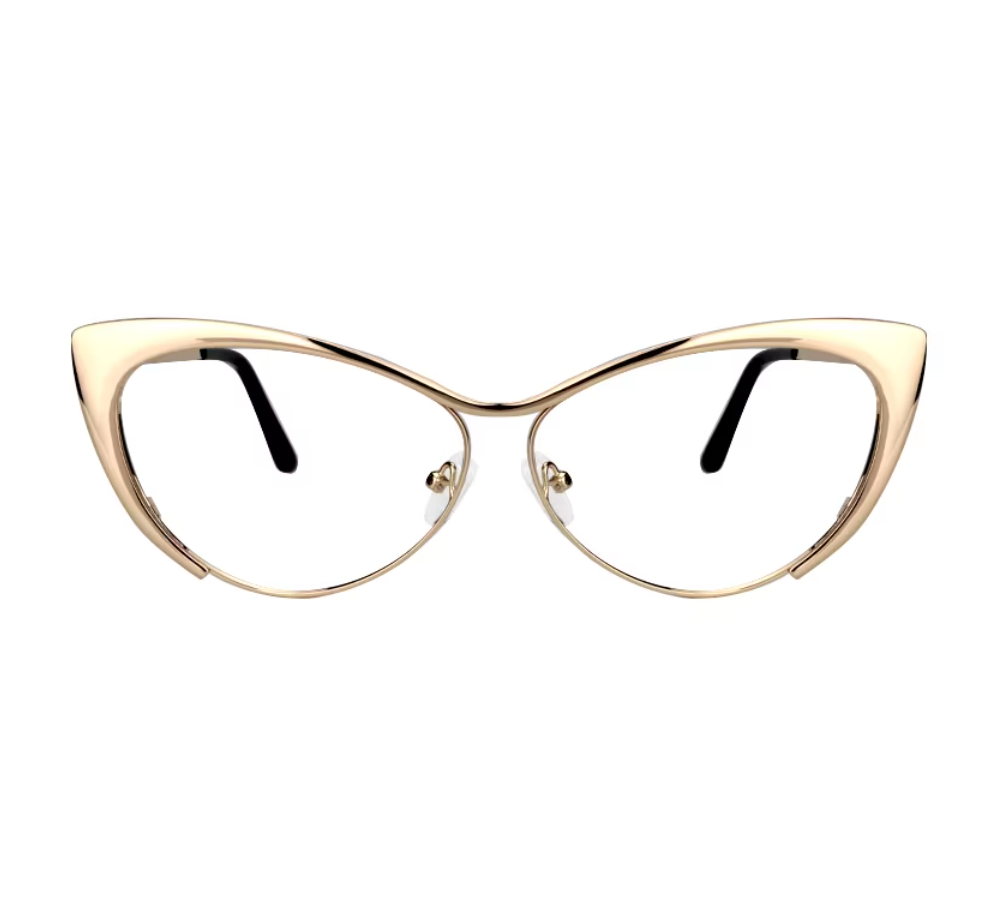 Cat Eye Gold Eyeglasses