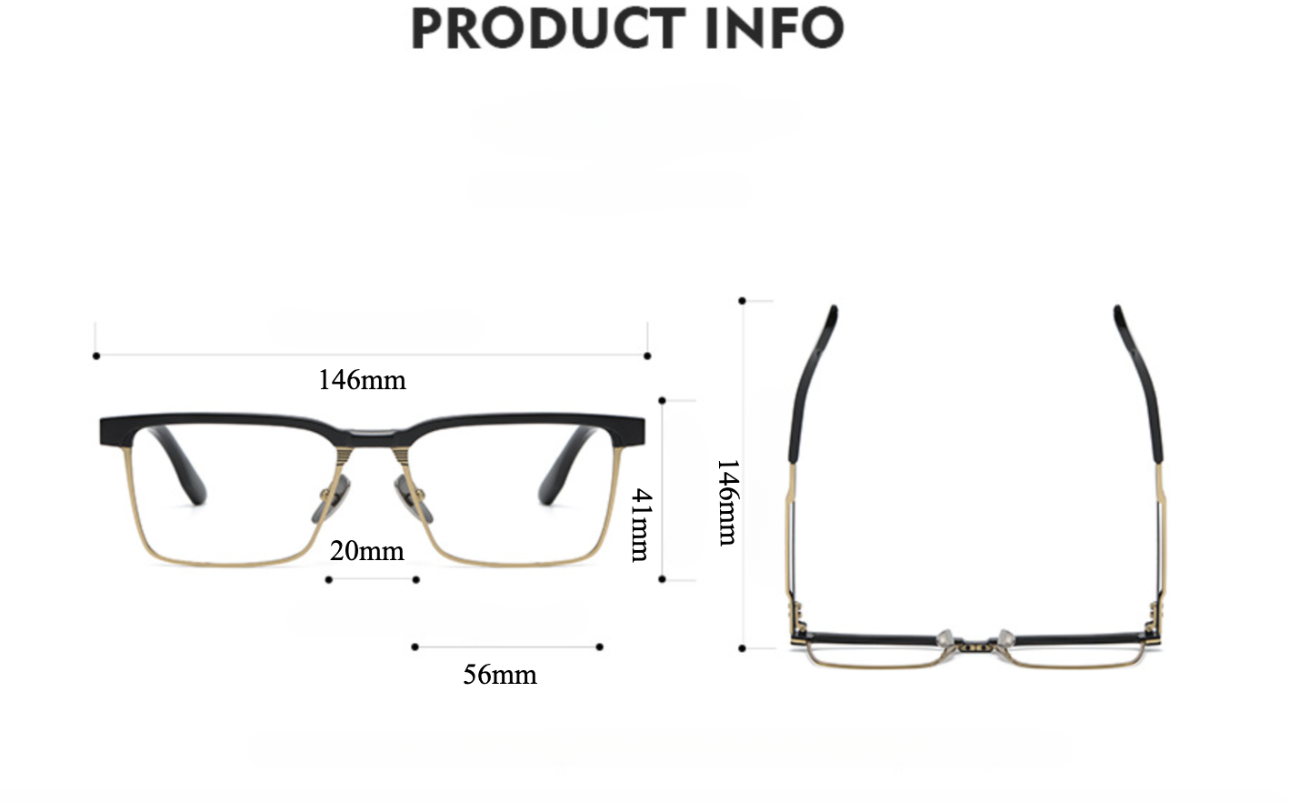 Malin Browline Retro Titanium Ultra-Light Glasses Frame