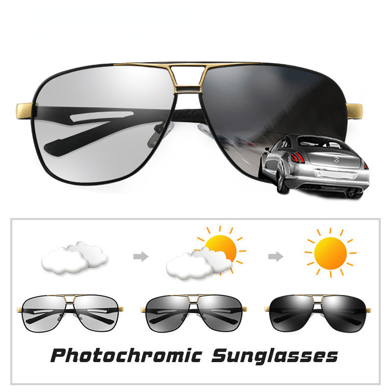 Square Polarized Photochromic Sunglasses