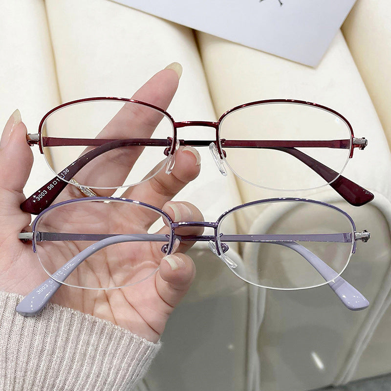 Half frame anti-blue light reading glasses