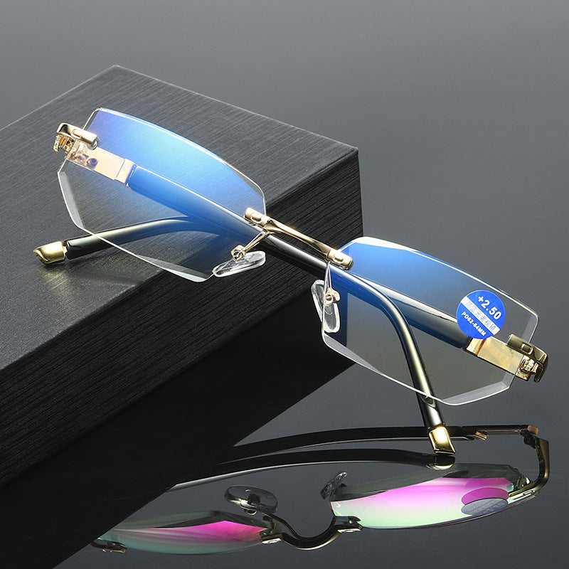 Anti-blue light metal presbyopia glasses