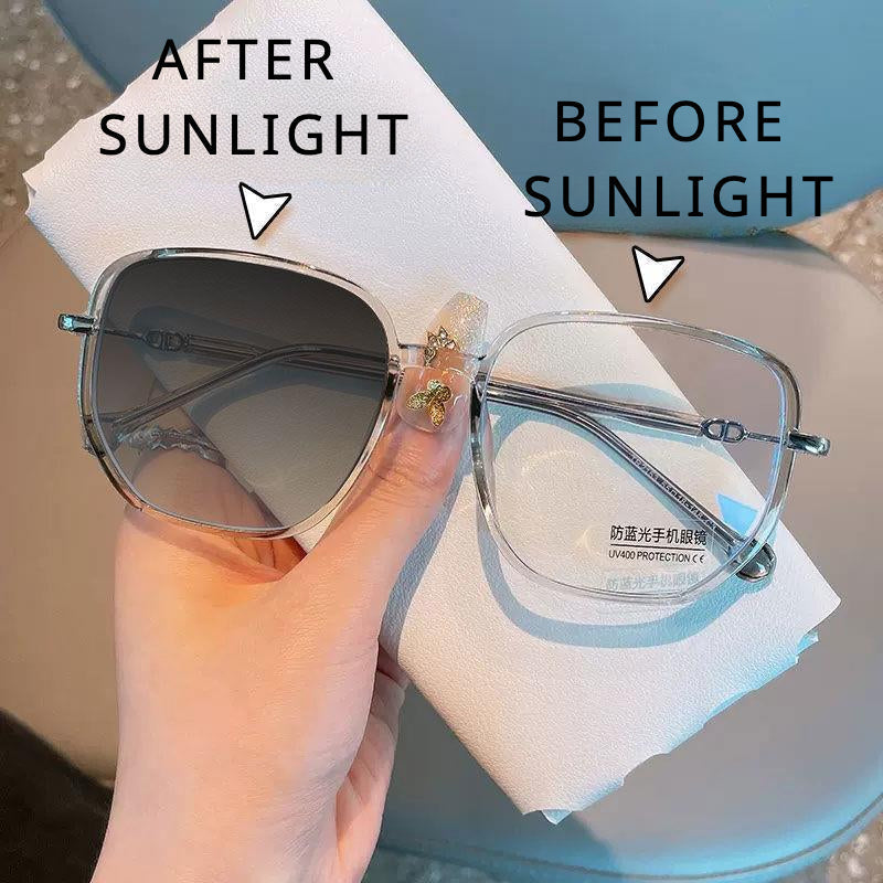 Photochromism anti-blue light presbyopia glasses