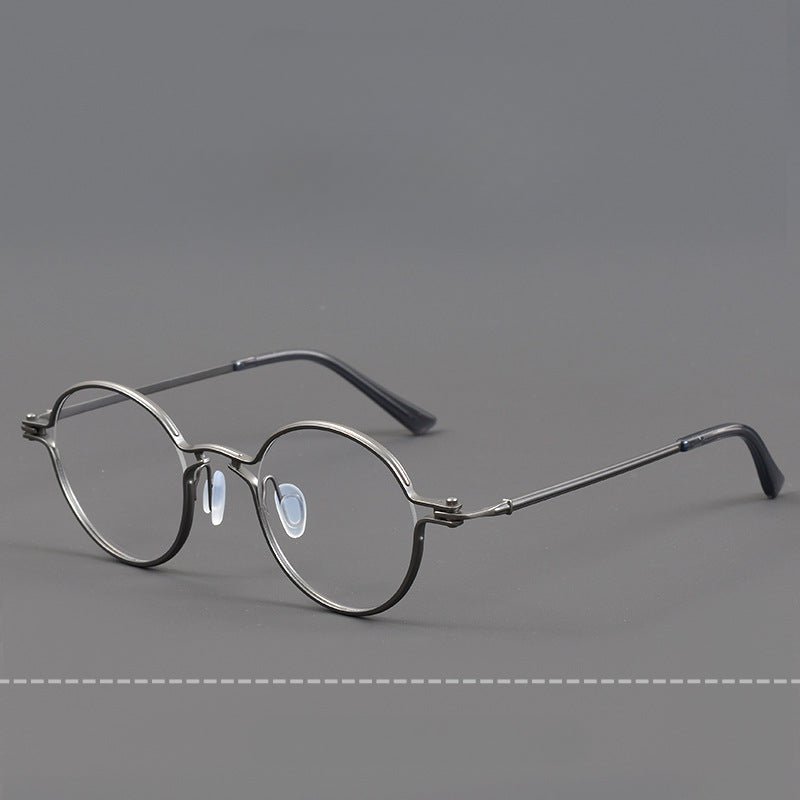 Kian Titanium Vintage Round Eyeglasses Frames