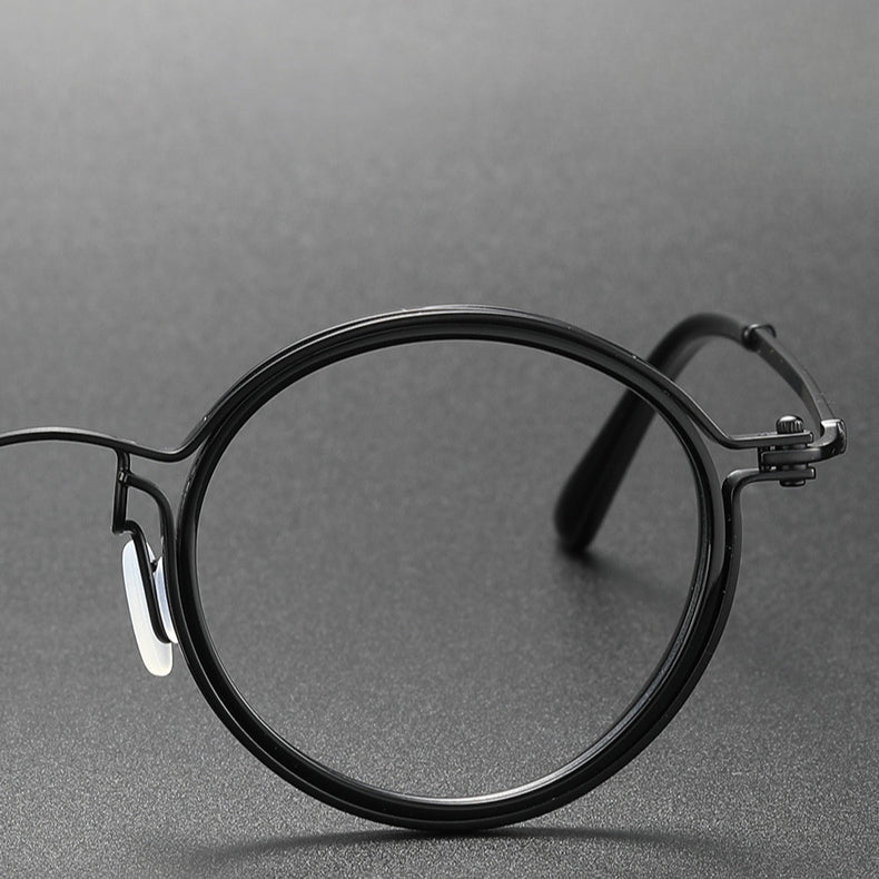 Titanium Vintage Round Eyeglasses Frames