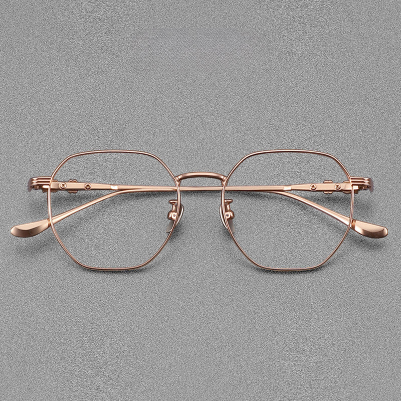 Titanium Geometric Glasses Frame 122205