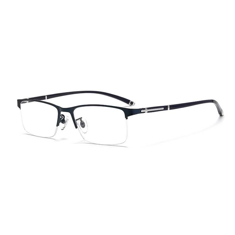 Half-frame anti-blue light reading glasses