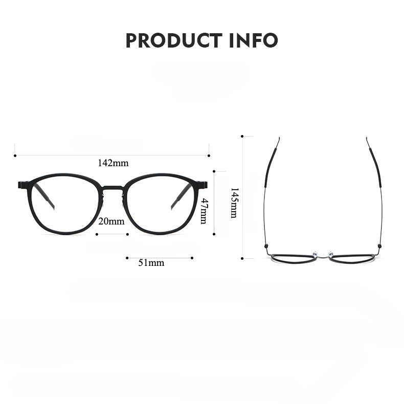 Idris Titanium Vintage Oval Eyeglasses Frames