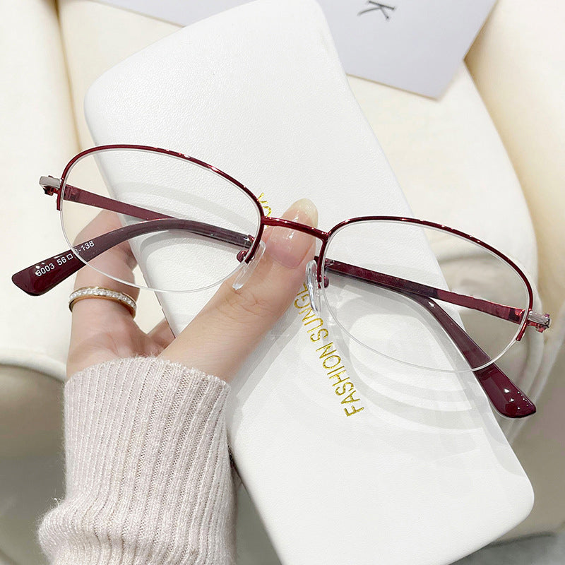 Half frame anti-blue light reading glasses