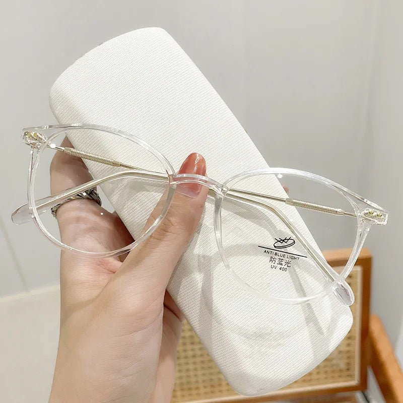 Large frame anti-blue light reading glasses