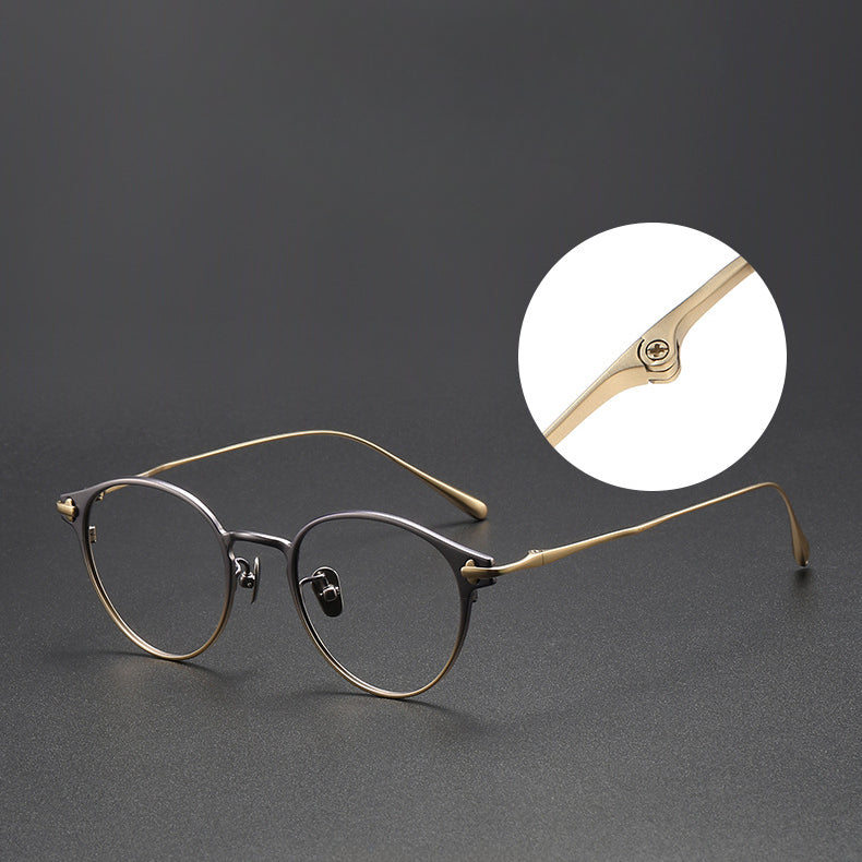 Titanium Vintage Oval Eyeglasses Frames respect-dome
