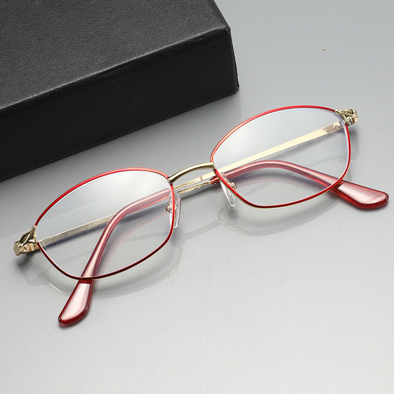 Anti-blue light metal presbyopia glasses