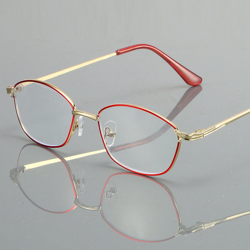 Anti-blue light metal presbyopia glasses