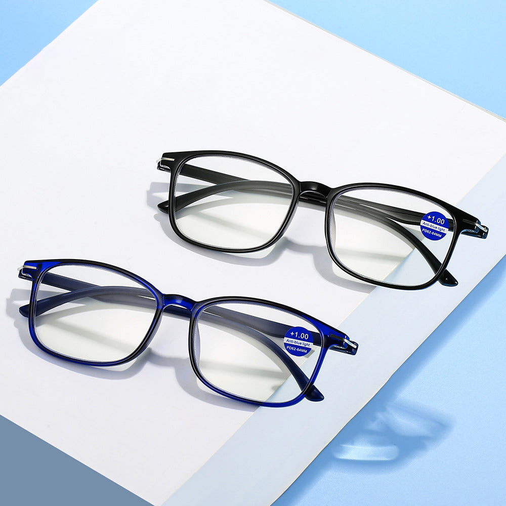 Hd large frame reading glasses anti-blue light