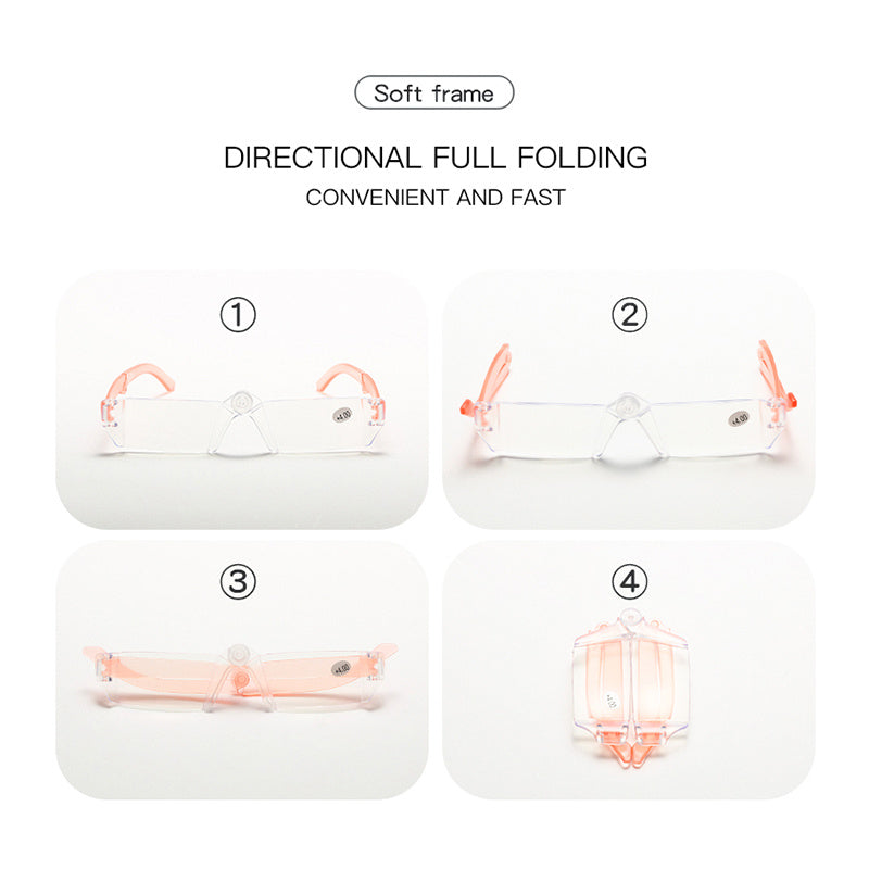 Foldable portable reading glasses