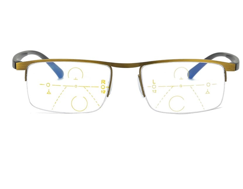 Progressive far and near reading glasses