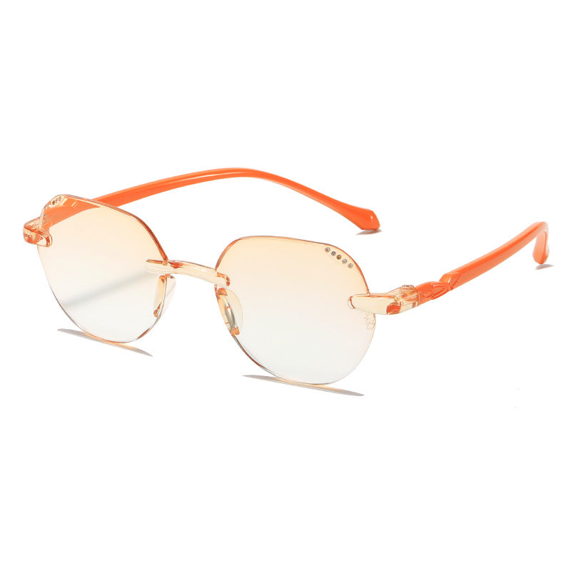 Lightweight frameless anti-blue light reading glasses