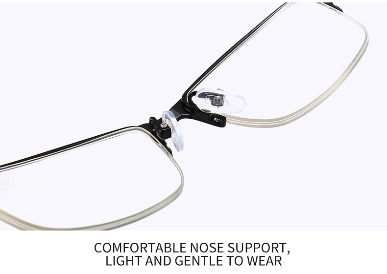 Metal alloy half frame reading glasses