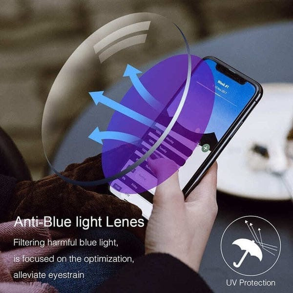 Smart zoom anti-blue reading glasses