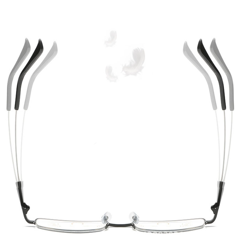 Multi-focus memory titanium frame anti-blue light glasses