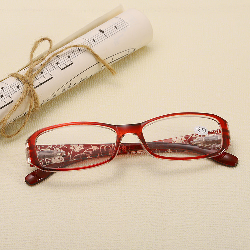 Spring hinge reading glasses