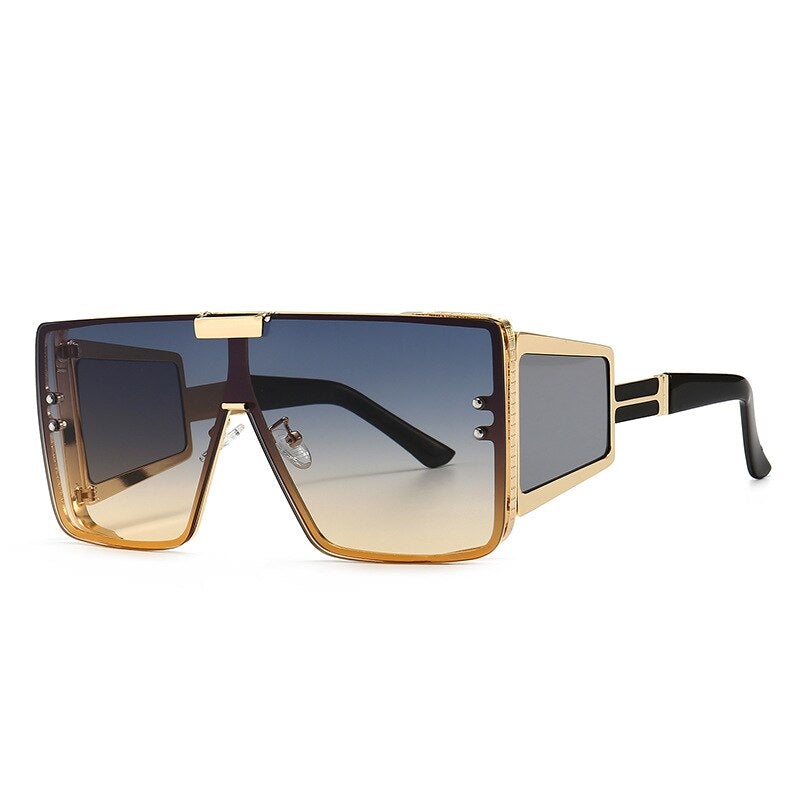 Square Oversized One Lens Sunglasses