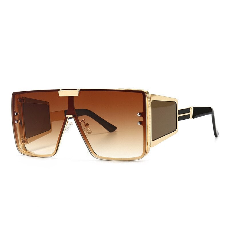 Square Oversized One Lens Sunglasses
