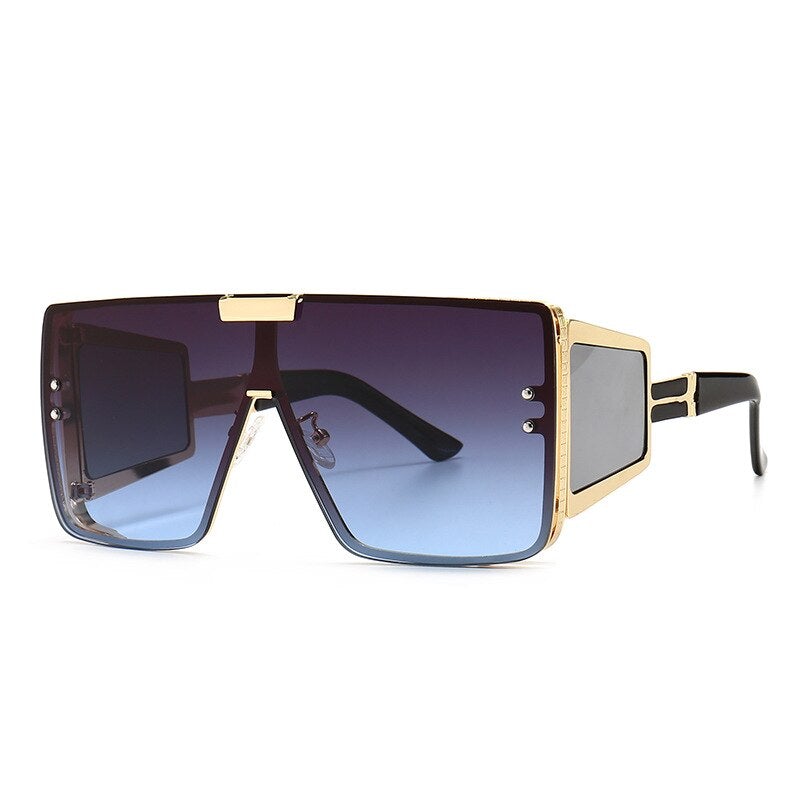 Square Oversized One Lens Sunglasses